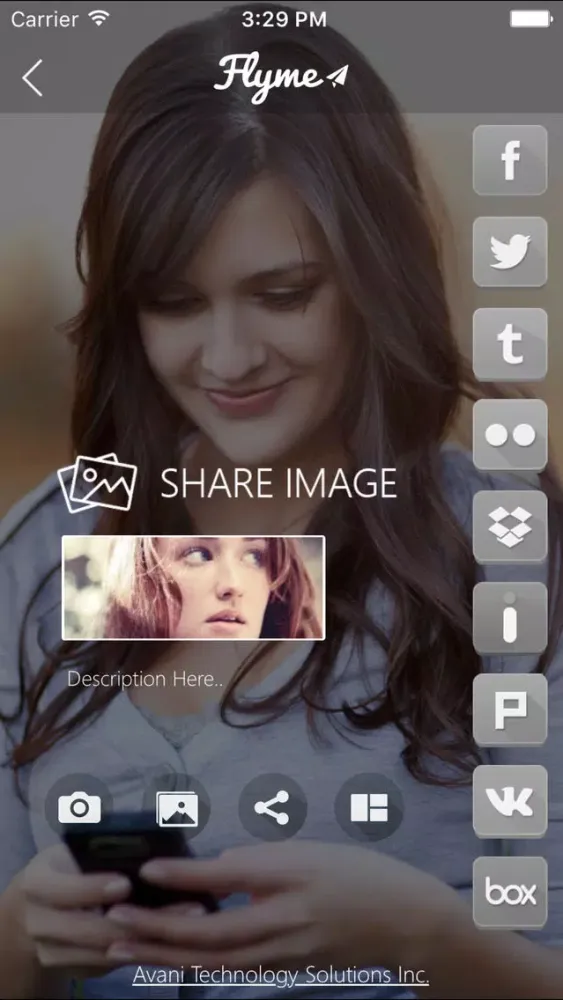 Tangkapan skrin FlyMe 1- Click Social Networking Destination