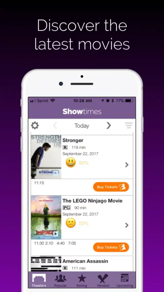 Screenshot di Showtimes - Movie Tickets