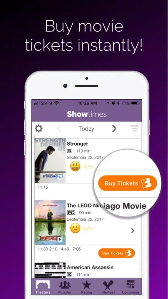 Screenshot di Showtimes - Movie Tickets