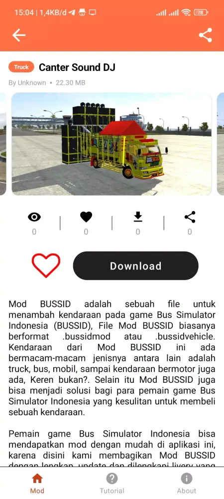 Capturas de tela do Mod Bussid DJ Truck Simulator