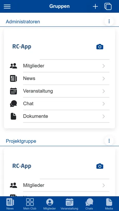 Tangkapan layar RC-App