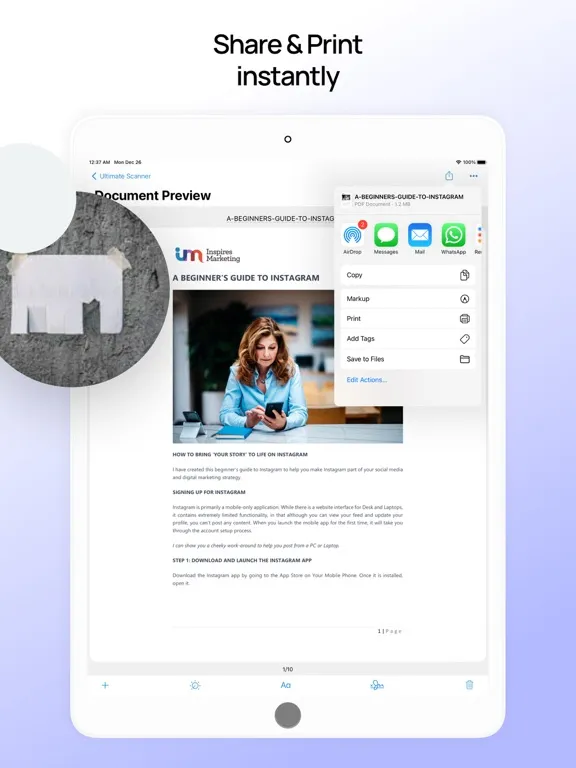 Ultimate Scanner - OCR PDFs iPad  سکرین شاٹس