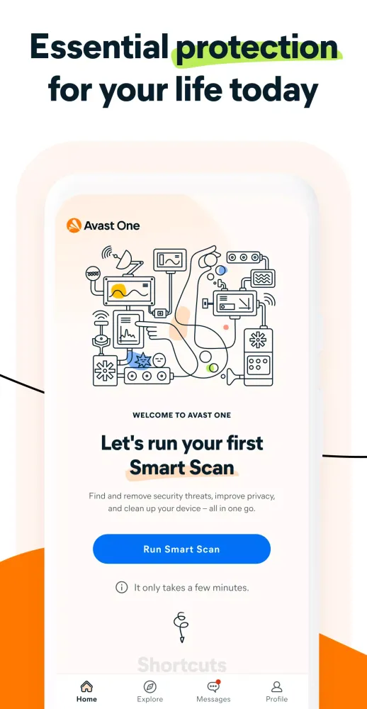 Capturas de tela do Avast One