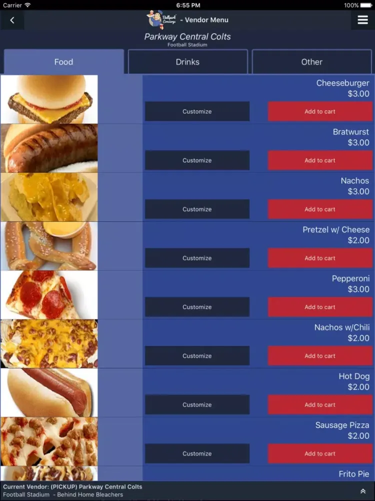 Capturas de pantalla de Ballpark Concierge iPad 