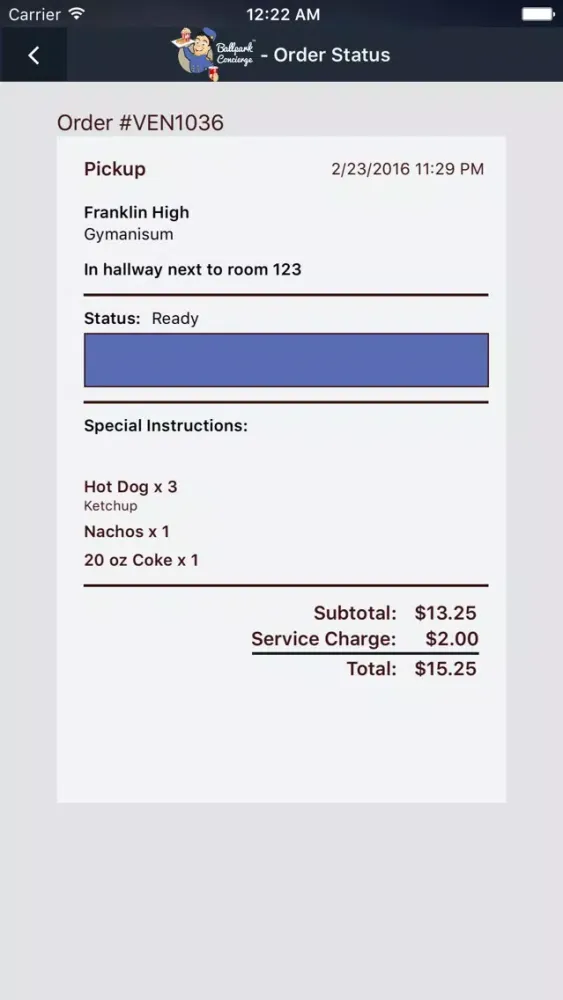 Capturas de pantalla de Ballpark Concierge
