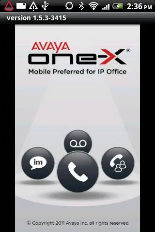 Screenshot di Avaya one-X Mobile Preferred for IP Office