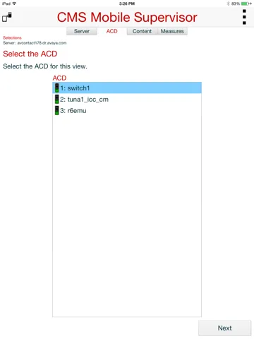 Скриншоты Avaya Call Management System Mobile Supervisor iPad 