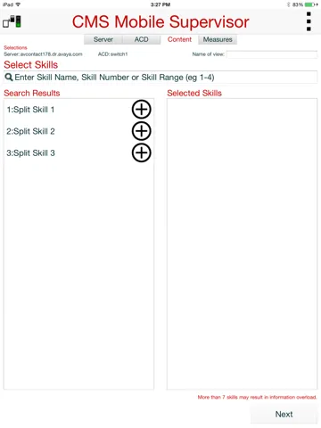 Скриншоты Avaya Call Management System Mobile Supervisor iPad 