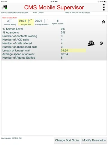 Скриншоты Avaya Call Management System Mobile Supervisor iPad 