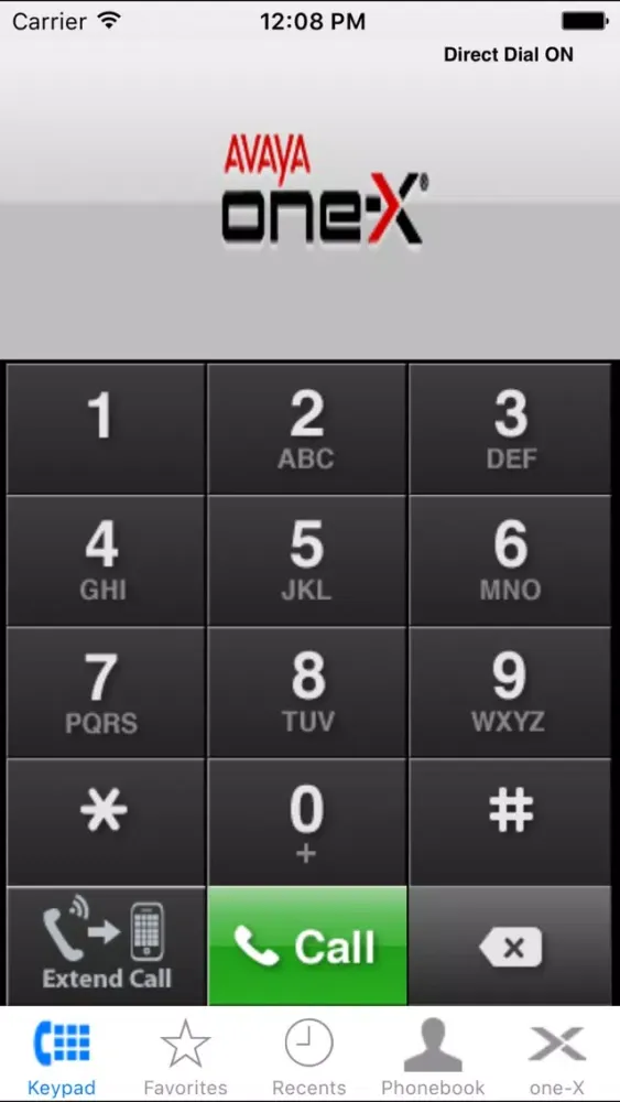 Capturas de tela do Avaya one-X(R) Mobile Lite