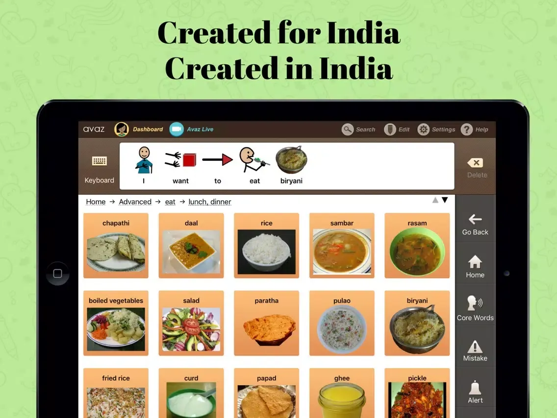 Ảnh chụp màn hình của Avaz India - Communication App iPad 