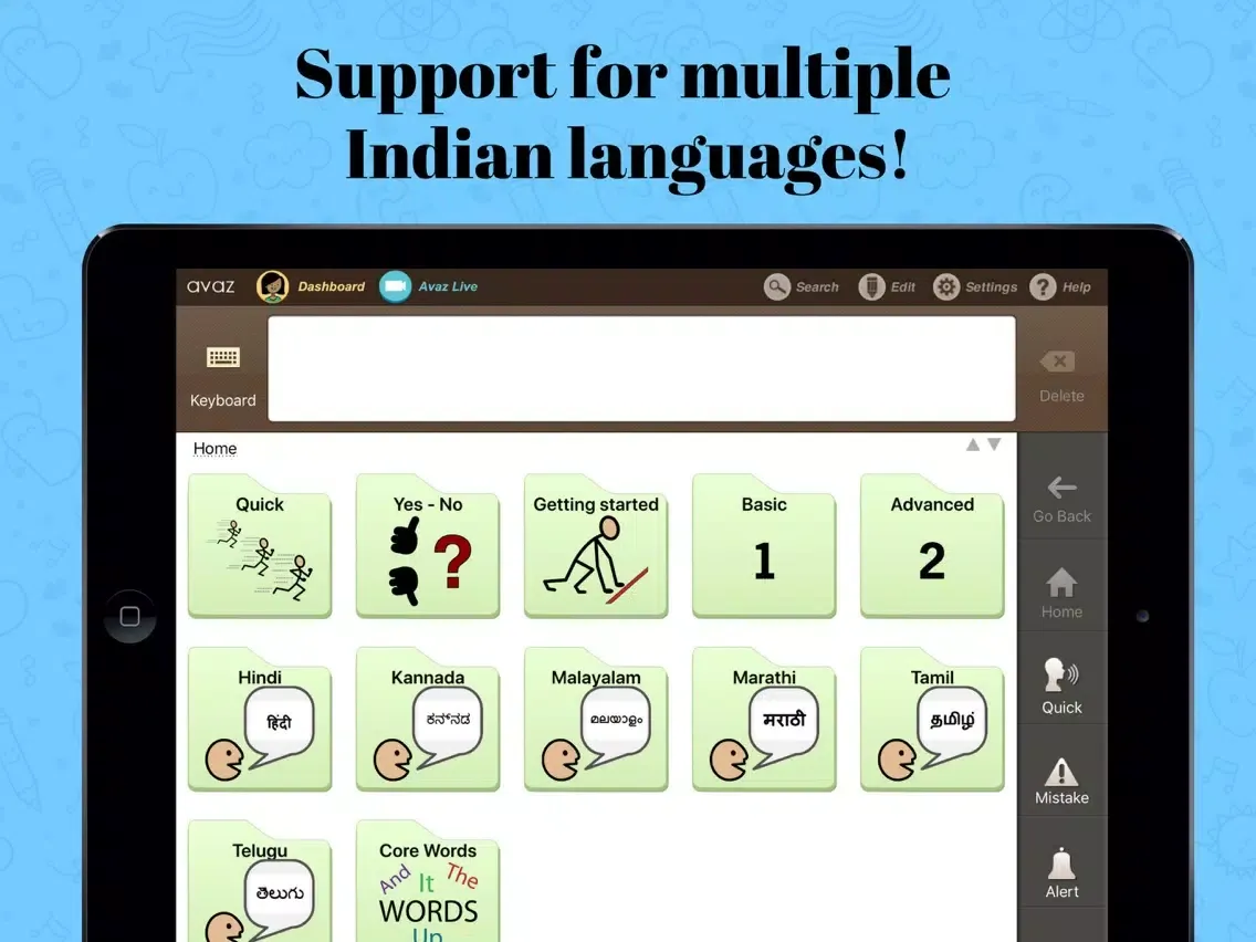 Ảnh chụp màn hình của Avaz India - Communication App iPad 
