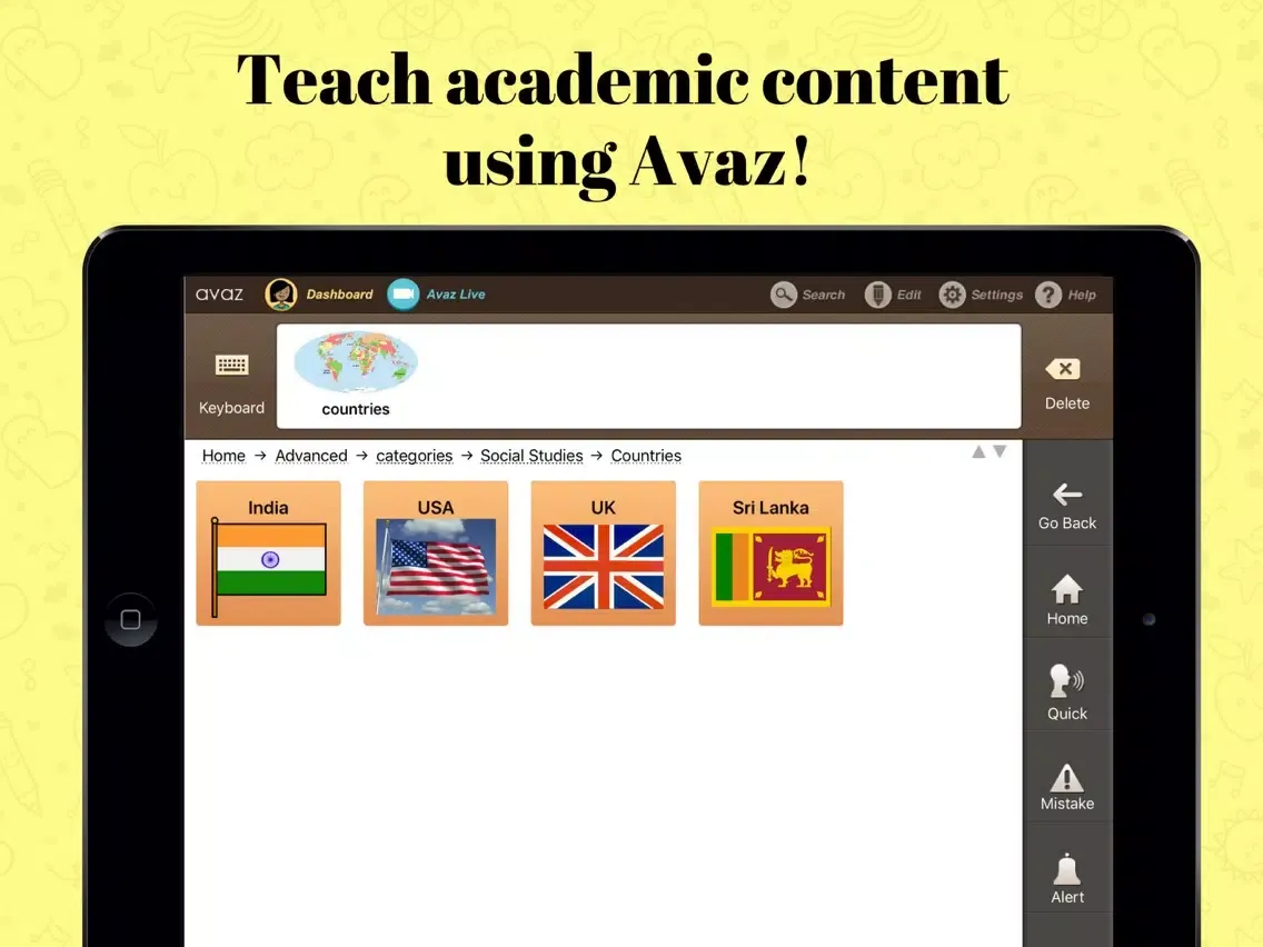 Ảnh chụp màn hình của Avaz India - Communication App iPad 