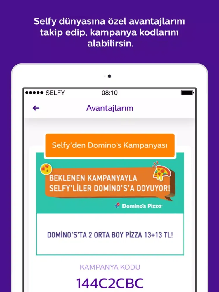 Tangkapan skrin Türk Telekom Selfy iPad 