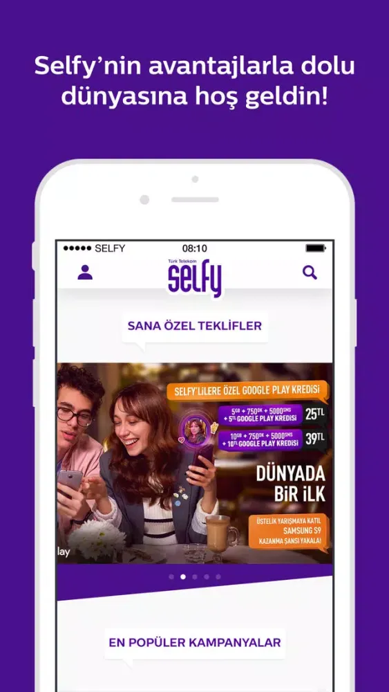 Tangkapan skrin Türk Telekom Selfy