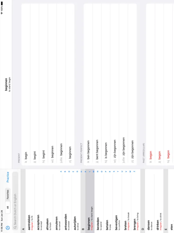 Dutch Werkwoorden iPad  Ekran Görüntüleri