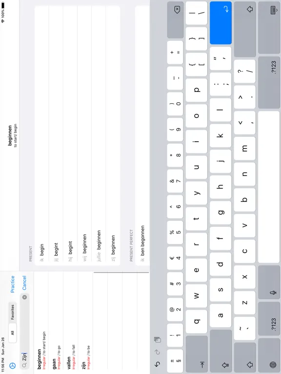 Dutch Werkwoorden iPad  Ekran Görüntüleri