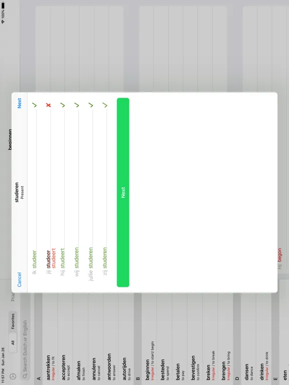 Dutch Werkwoorden iPad  Ekran Görüntüleri