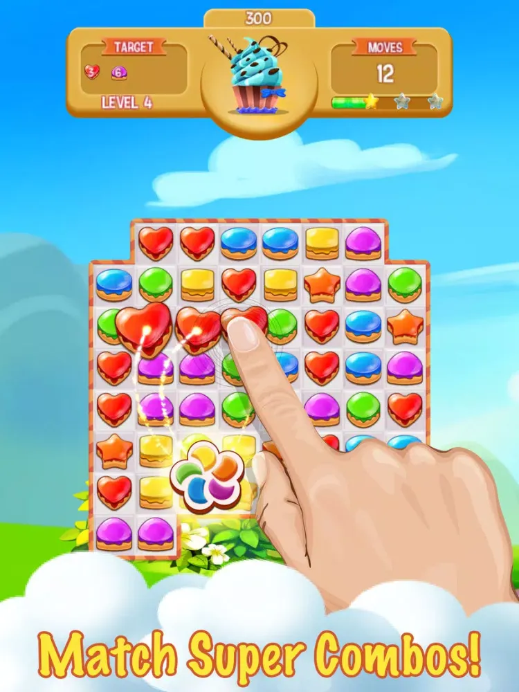 Tangkapan skrin Cupcake Bakery Match 3 iPad 