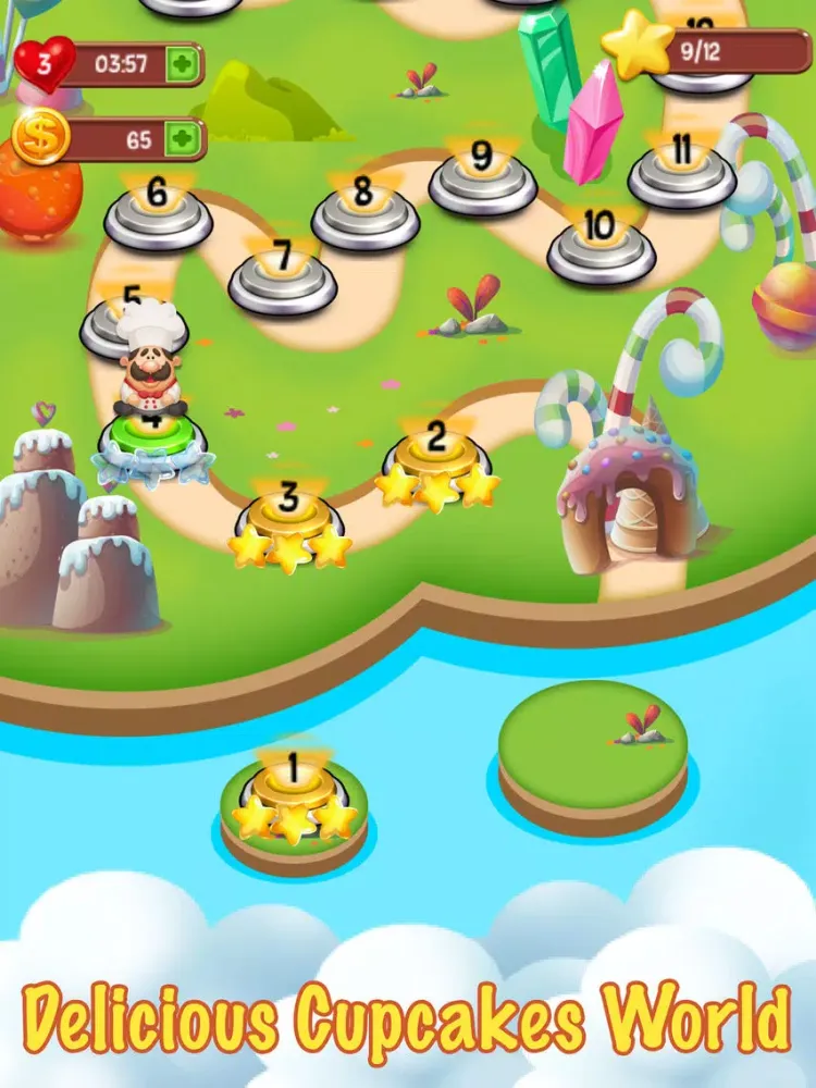 Tangkapan skrin Cupcake Bakery Match 3 iPad 
