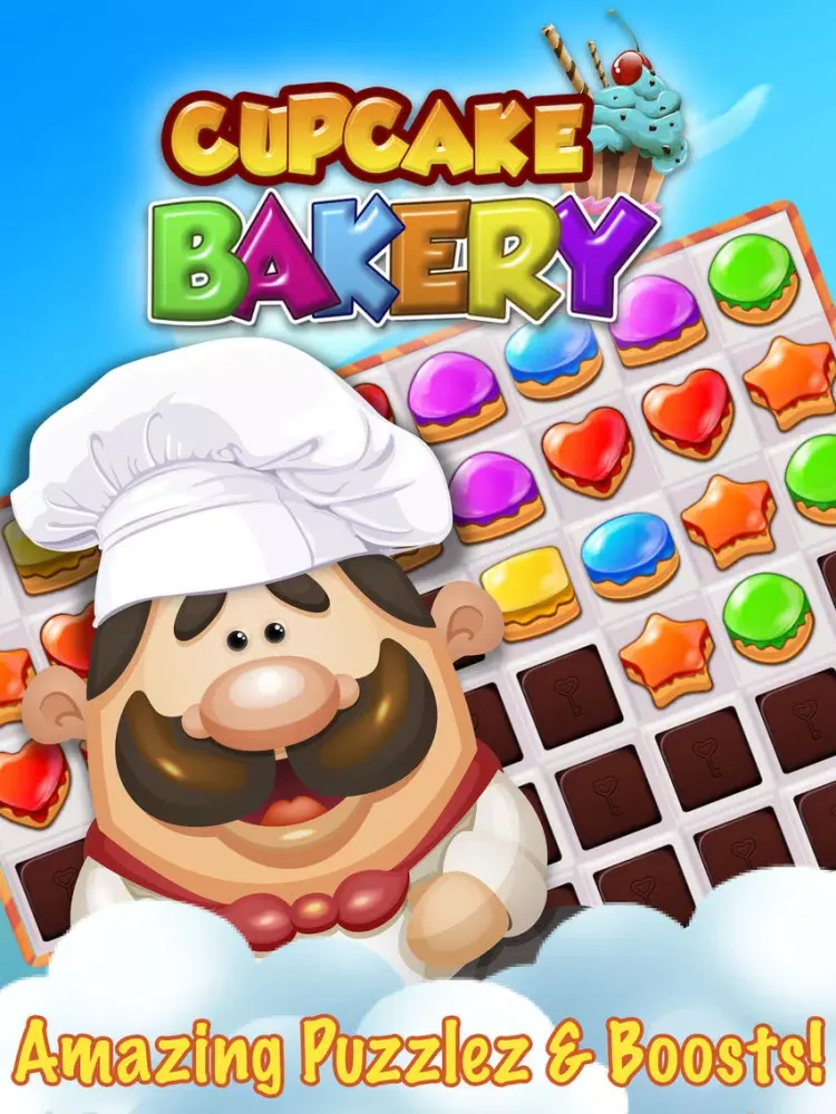 Tangkapan skrin Cupcake Bakery Match 3 iPad 