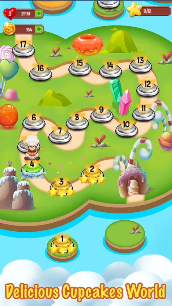 Tangkapan skrin Cupcake Bakery Match 3