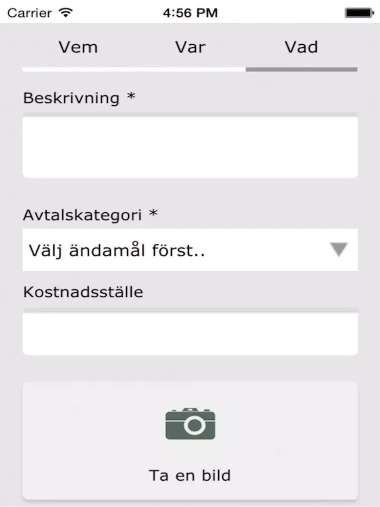 V3i Service Request iPad  Screenshots