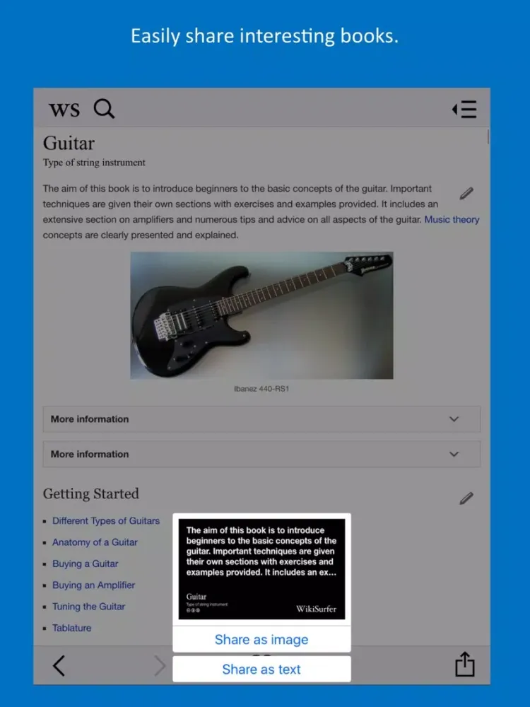 WikiSurfer for Wikibooks iPad  স্ক্রিনশট