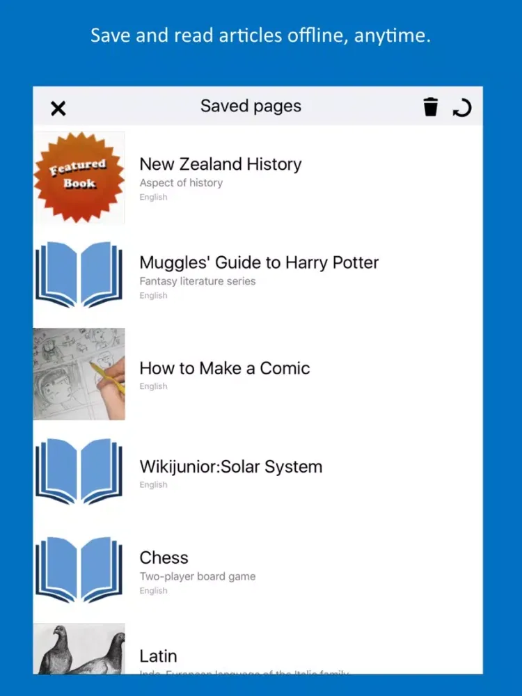 WikiSurfer for Wikibooks iPad  স্ক্রিনশট