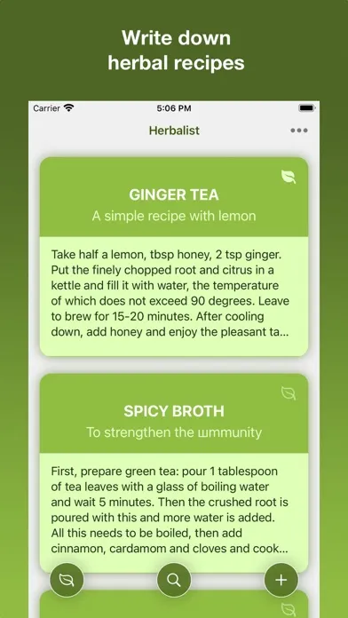 Capturas de pantalla de Herbalist recipes