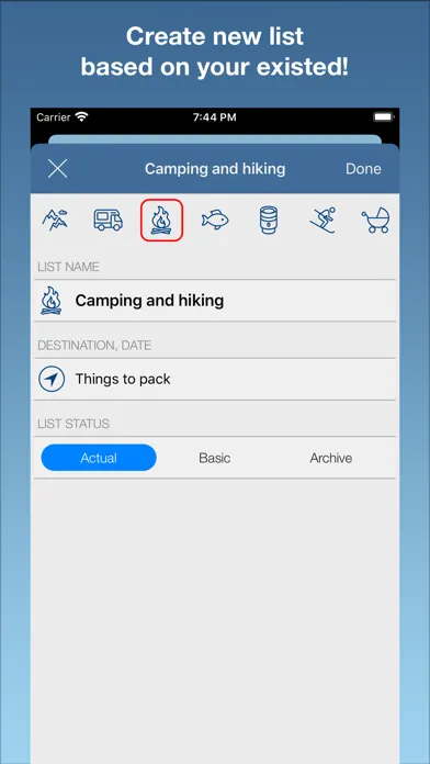 Travel Packing Checklists Screenshots