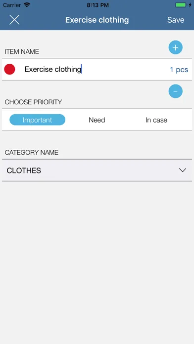 Travel Packing Checklists Screenshots