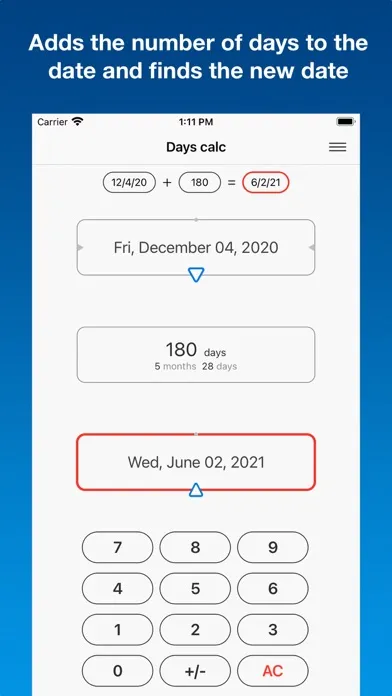 Days calc - dates calculator Ekran Görüntüleri