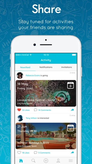 AmiCal - Social Calendar Screenshots