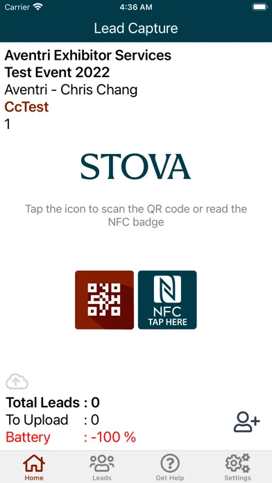 Stova Lead Capture Screenshots