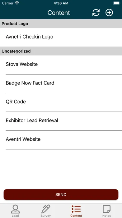 Stova Lead Capture Screenshots