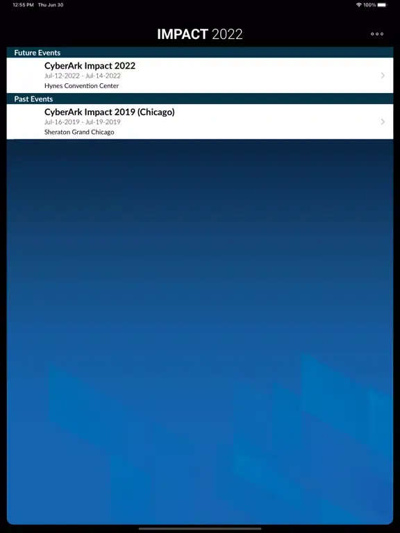CyberArk iPad  스크린샷
