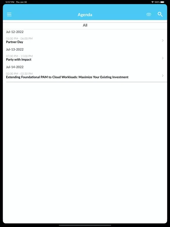 CyberArk iPad  스크린샷