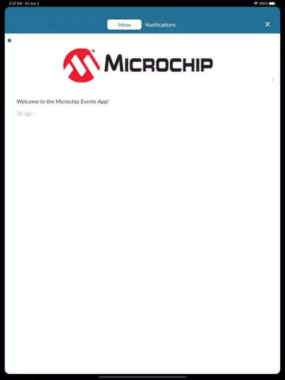 Microchip Events iPad  스크린샷