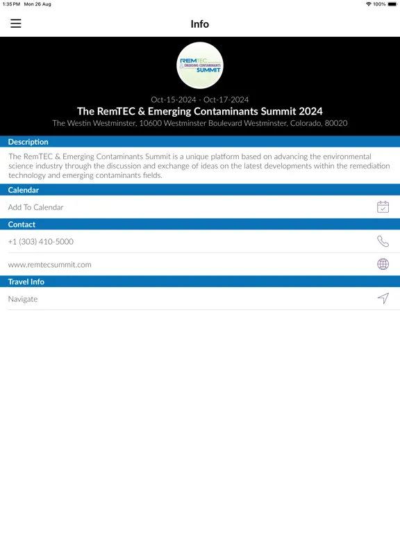 RemTEC Summit 2024 iPad 应用截图