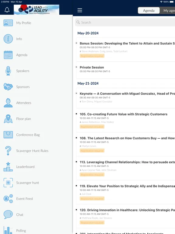 2024 SAMA Annual Conference iPad  Screenshots