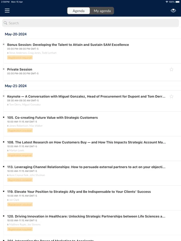 2024 SAMA Annual Conference iPad  Screenshots
