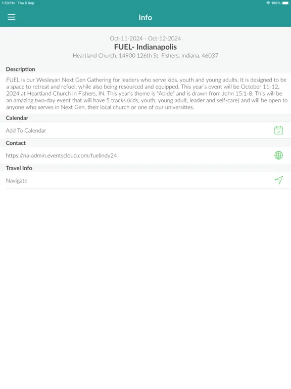 Wesleyan One App iPad  Screenshots