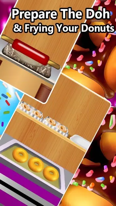 Capturas de tela do Yummy Donut Maker Kids Game: Bakery Shop