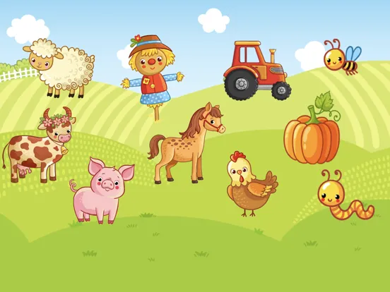 Captures d'écran de Funny Farm! Toddler flashcards iPad 