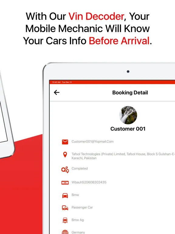Mobile Mechanic Hub iPad  Ekran Görüntüleri