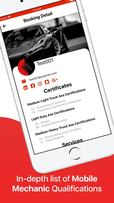 Mobile Mechanic Hub Ekran Görüntüleri
