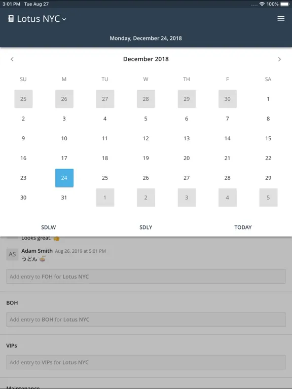 Captures d'écran de Avero Logbook iPad 