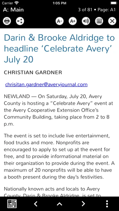Captures d'écran de The Avery Journal Times