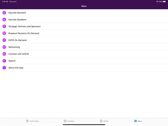 AVEVA World iPad  スクリーンショット